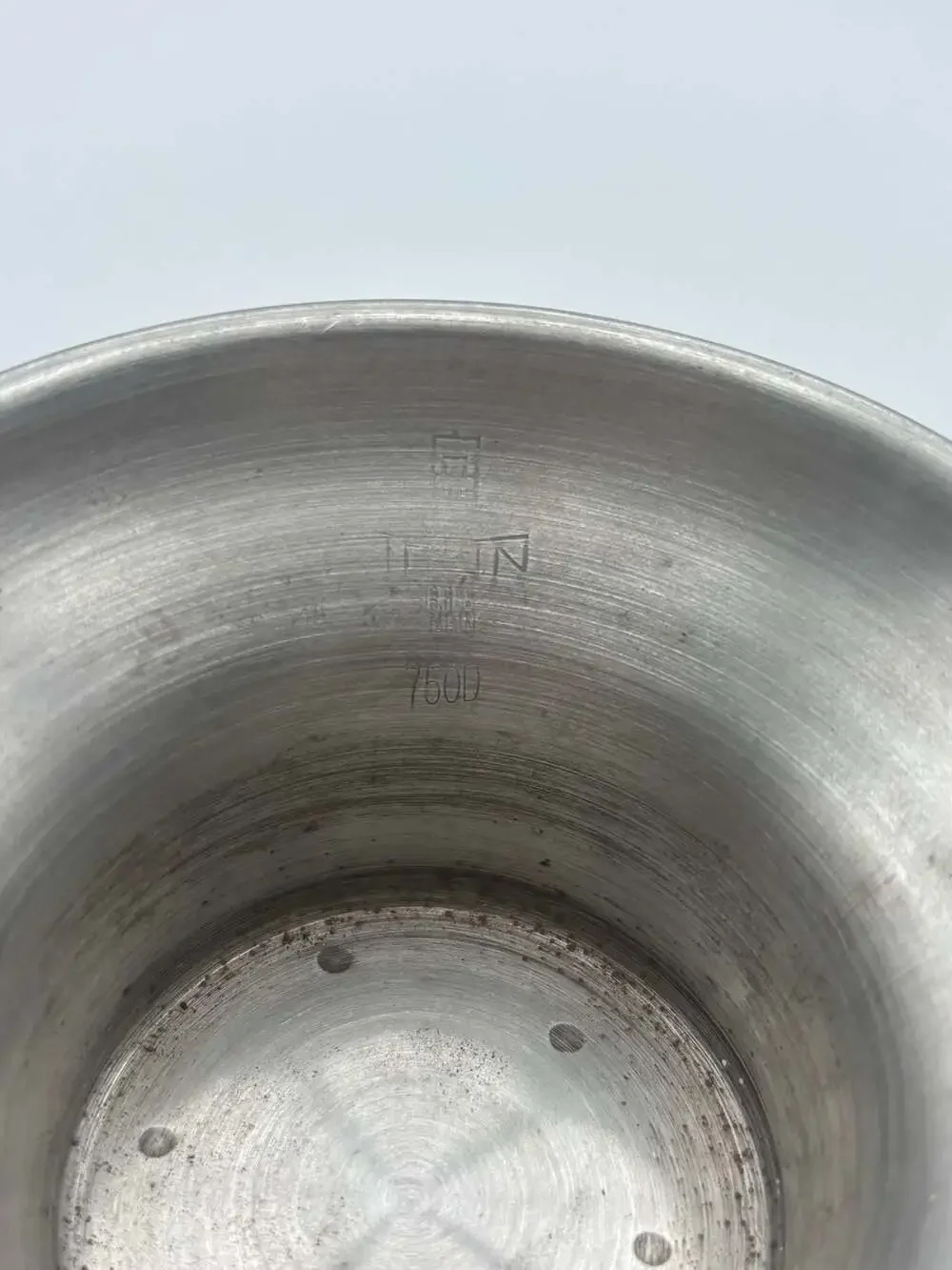Vintage Pewter Footed Bowl marked I.T.N. 750D